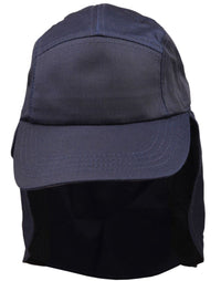 Kids Poly Cotton Legionnaire Cap with Adjustable Velcro Strap thumbnail 5 poly cotton legionnaire hat - madhats.com.au