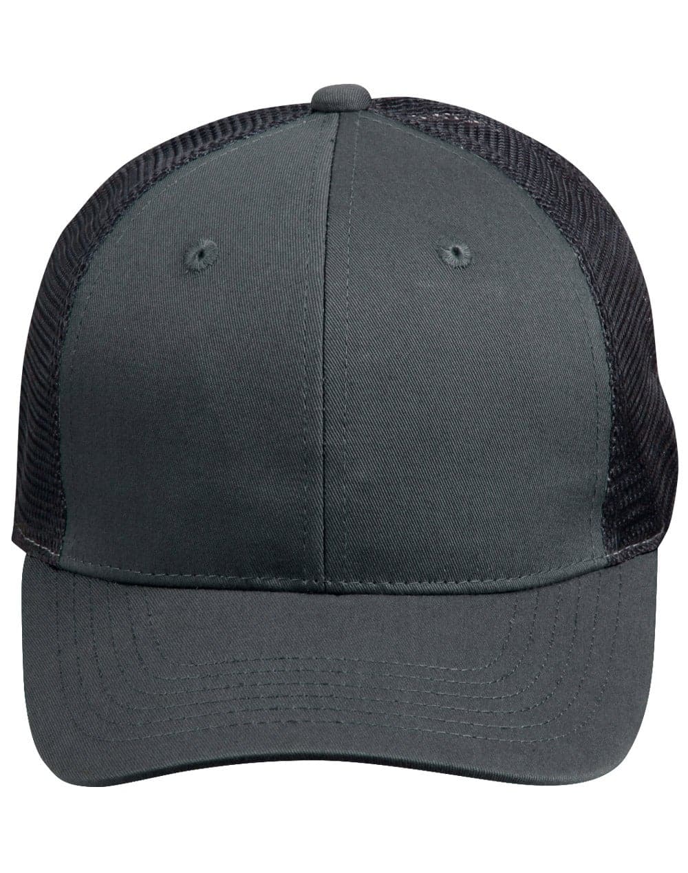 Premium Cotton Twill 6-Panel Trucker Cap with Mesh Back