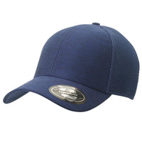 Pro Fit Structured Fitted Trucker Cap with Heather Polyester thumbnail 2 pro fit - madhats.com.au
