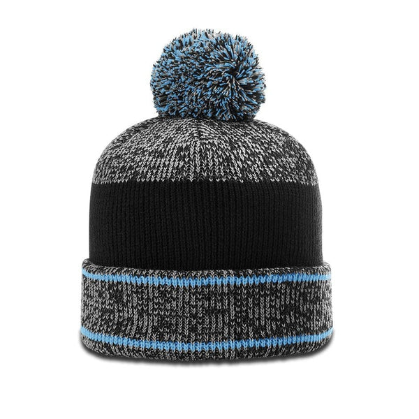 Richardson Heathered Pom Beanie W/ Cuff - madhats.com.au