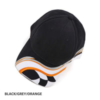 Raceway Structured 6-Panel Cap with Embroidered Peak thumbnail 3