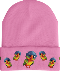 Rainbow Lorikeet Insulated Beanie with Reflective Stripe thumbnail 1