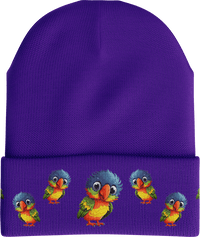 Rainbow Lorikeet Insulated Beanie with Reflective Stripe thumbnail 3