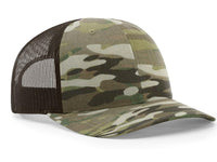 Richardson 6 Panel Multicam Trucker Cap in Tactical Colourways thumbnail 2 richardson 6 panel multicam trucker cap - madhats.com.au