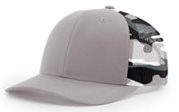 Richardson 6 Panel Trucker Cap with Printed Camo Mesh Back thumbnail 1