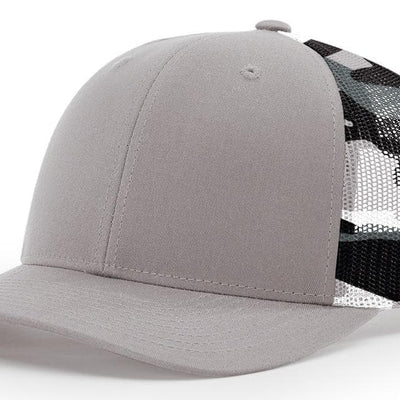 Richardson 6 Panel Trucker Printed Camo Mesh Back