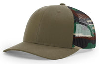 Richardson 6 Panel Trucker Cap with Printed Camo Mesh Back thumbnail 2