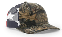 Richardson 6 Panel Trucker Cap with Printed Stars & Stripes Mesh Back thumbnail 3