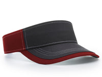 Richardson Charcoal Sun Visor with Contrast Stitching thumbnail 2