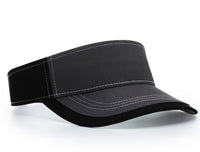 Richardson Charcoal Sun Visor with Contrast Stitching thumbnail 1