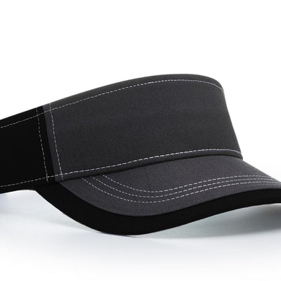 Richardson Charcoal Front With Contrast Stitching Sun Visor
