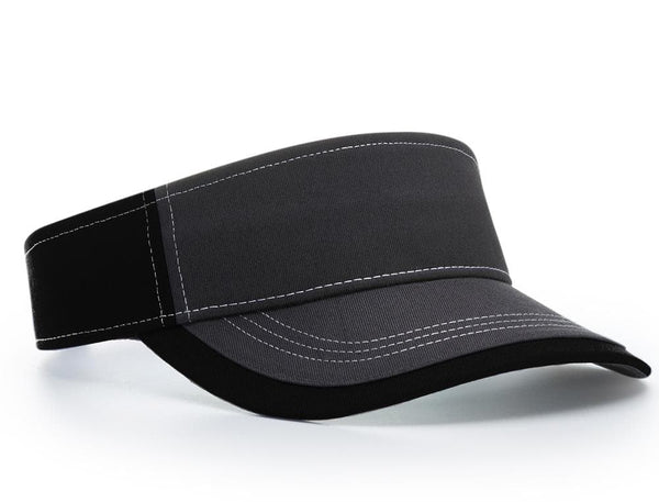 Richardson Charcoal Front With Contrast Stitching Sun Visor