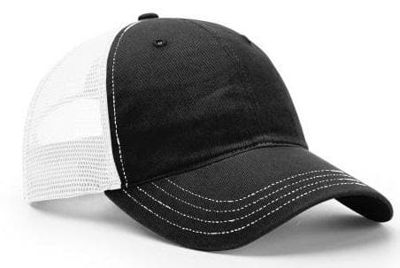 Richardson Washed Trucker Mesh Cap with Split and Tri-Color Designs