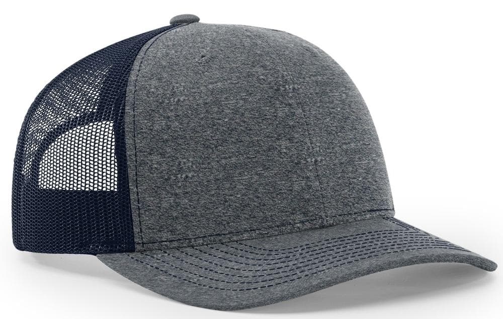 Low Profile Heather Trucker Cap with Adjustable Snapback