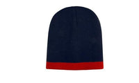 Roll Down Two-Tone Acrylic Beanie with Bold Colour Combinations thumbnail 6