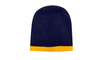 Roll Down Two-Tone Acrylic Beanie with Bold Colour Combinations thumbnail 8