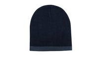 Roll Down Two-Tone Acrylic Beanie with Bold Colour Combinations thumbnail 9