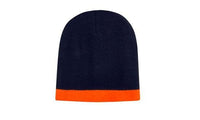 Roll Down Two-Tone Acrylic Beanie with Bold Colour Combinations thumbnail 7