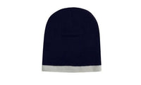 Roll Down Two-Tone Acrylic Beanie with Bold Colour Combinations thumbnail 4