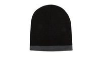 Roll Down Two-Tone Acrylic Beanie with Bold Colour Combinations thumbnail 1