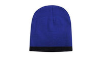 Roll Down Two-Tone Acrylic Beanie with Bold Colour Combinations thumbnail 2
