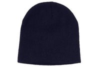 Rolled Down Acrylic Beanie - Classic Winter Toque in Black & Navy thumbnail 2