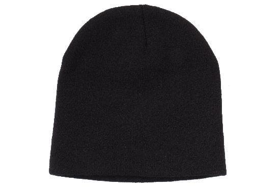 Rolled Down Acrylic Beanie - Classic Winter Toque in Black & Navy