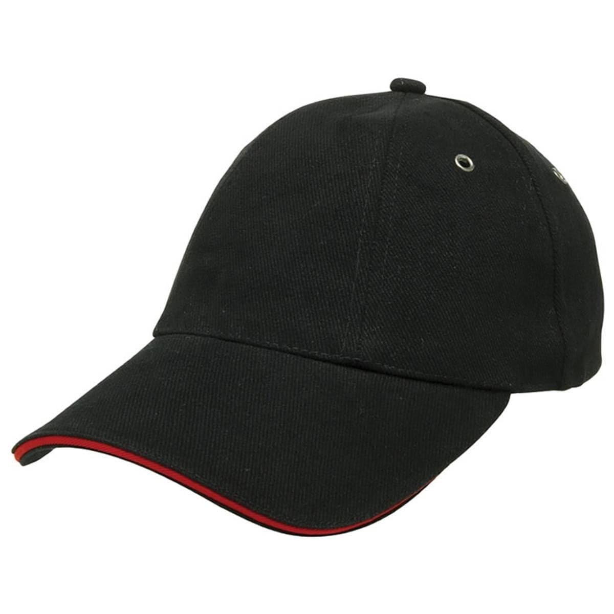 Rotated Sandwich Peak Structured Cotton Cap with Gunmetal Details