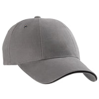Rotated Sandwich Peak Structured Cotton Cap with Gunmetal Details thumbnail 2 rotated sandwich peak cap - madhats.com.au