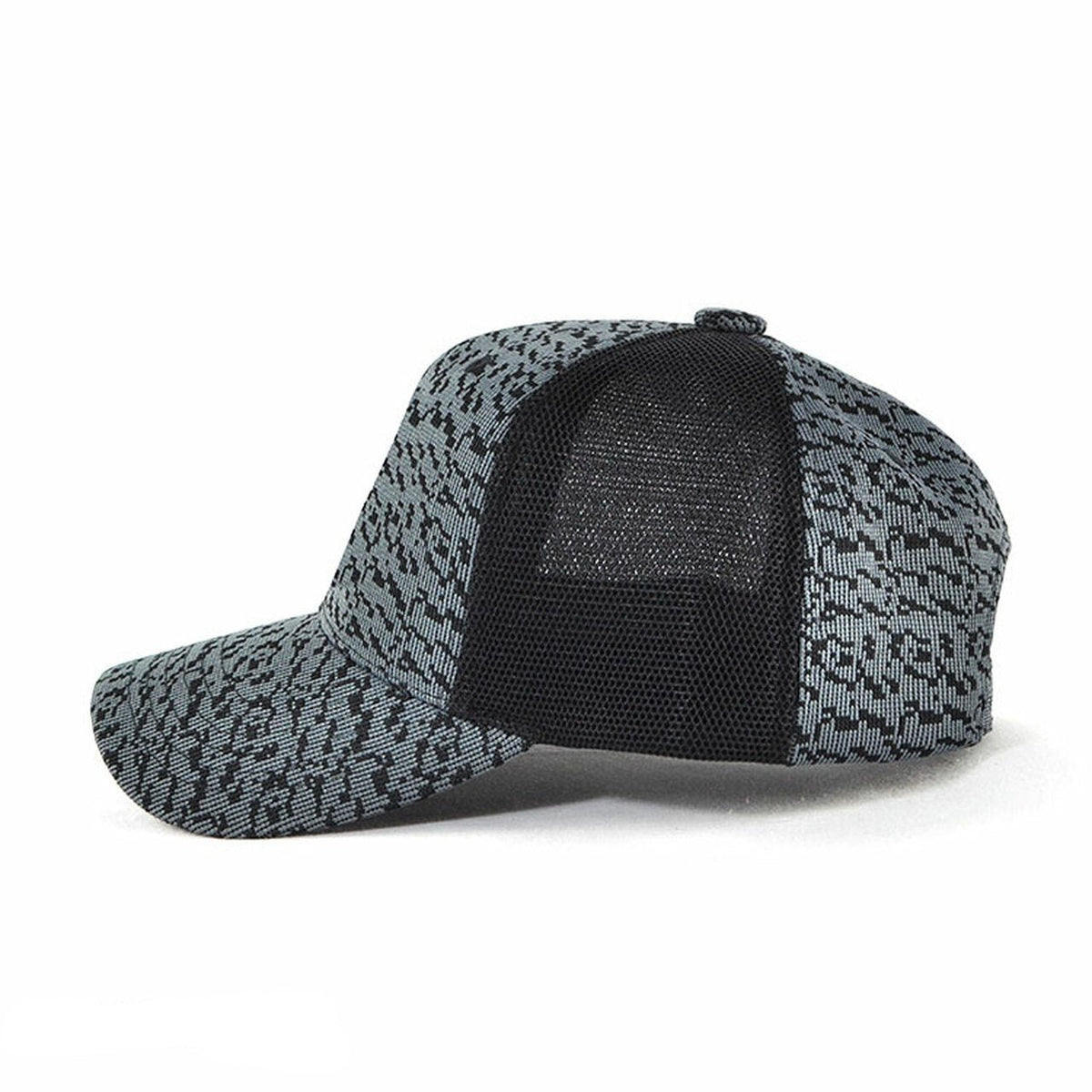 Sab High Profile 6-Panel Cap with Pre-Curved Peak and Mesh