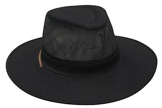 Safari Cotton Twill & Mesh Wide Brim Hat with Quick Drying Comfort Fit