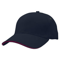 Sandwich Peak Baseball Cap with Contrast Detailing thumbnail 22 sandwich peak cap - madhats.com.au