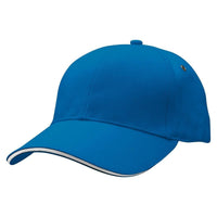 Sandwich Peak Baseball Cap with Contrast Detailing thumbnail 2 sandwich peak cap - madhats.com.au