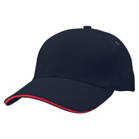 Sandwich Peak Baseball Cap with Contrast Detailing thumbnail 24 sandwich peak cap - madhats.com.au