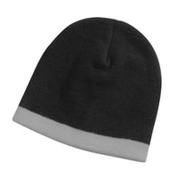 Classic Skull Beanie with Contrast Trim - Acrylic Knit Hat thumbnail 2 skull beanie - madhats.com.au
