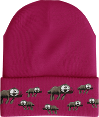 Snoozy Sloth Insulated Reflective Stripe Beanie thumbnail 3
