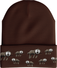 Snoozy Sloth Insulated Reflective Stripe Beanie thumbnail 1