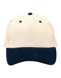 Premium Suede Peak Cap with Heavy Brushed Cotton Fabric thumbnail 5