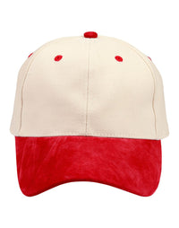 Premium Suede Peak Cap with Heavy Brushed Cotton Fabric thumbnail 4