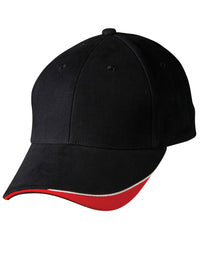 The Edge Two-Tone Heavy Brushed Sandwich Peak Cap thumbnail 10 the edge, two tone heavy brushed sandwich peak - madhats.com.au
