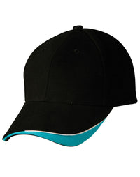 The Edge Two-Tone Heavy Brushed Sandwich Peak Cap thumbnail 5 the edge, two tone heavy brushed sandwich peak - madhats.com.au