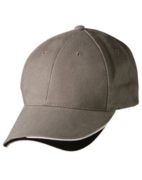 The Edge Two-Tone Heavy Brushed Sandwich Peak Cap thumbnail 6 the edge, two tone heavy brushed sandwich peak - madhats.com.au