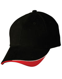 The Edge Two-Tone Heavy Brushed Sandwich Peak Cap thumbnail 4 the edge, two tone heavy brushed sandwich peak - madhats.com.au
