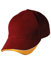 The Edge Two-Tone Heavy Brushed Sandwich Peak Cap thumbnail 7 the edge, two tone heavy brushed sandwich peak - madhats.com.au