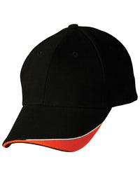 The Edge Two-Tone Heavy Brushed Sandwich Peak Cap thumbnail 3 the edge, two tone heavy brushed sandwich peak - madhats.com.au