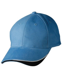 The Edge Two-Tone Heavy Brushed Sandwich Peak Cap thumbnail 15 the edge, two tone heavy brushed sandwich peak - madhats.com.au