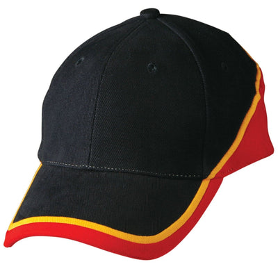 Tri-color sue heavy brushed cotton cap