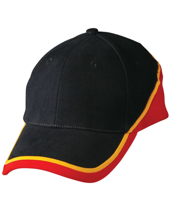 Tri-color sue heavy brushed cotton cap