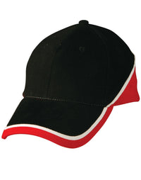 Tri-color Heavy Brushed Cotton Baseball Cap with Adjustable Strap thumbnail 4 tri-color sue heavy brushed cotton cap - madhats.com.au