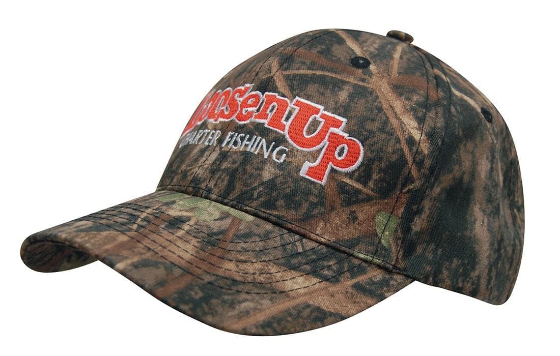 True Timber Camouflage 6 Panel Cap in Conceal Green